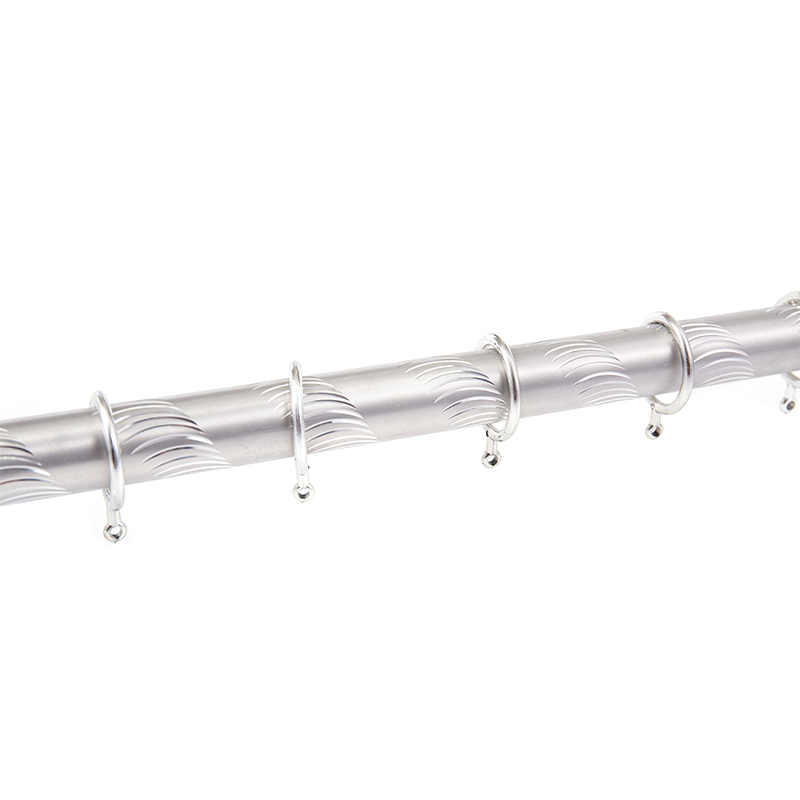 Canne à rideau en aluminium au croissant