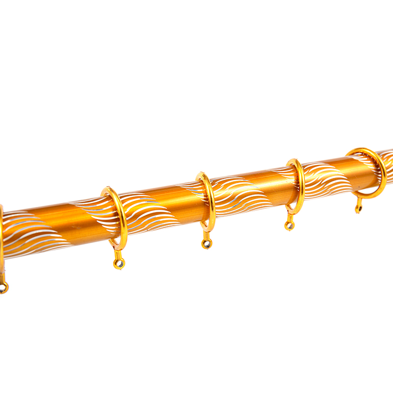Canne à rideau en aluminium croissant